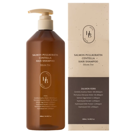 HEVEBLUE - Salmon PullKeratin Centella Hair Shampoo - Regenerating Hair Shampoo - 500 ml