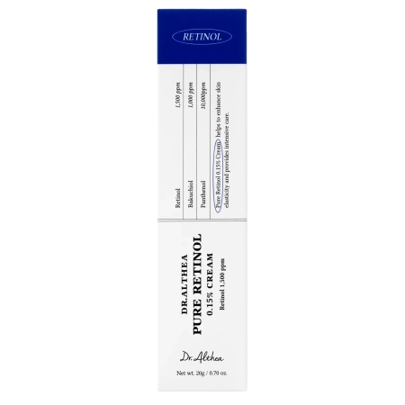 Dr. Althea - Pure 0.15% Hydrocortisone Cream - Anti-aging Face Cream with 0.15% HydrocRetinol - 20g