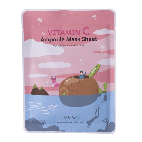 Esfolio - Vitamin C Ampoule Mask Sheet - Brightening Mask with Kiwi Extract - 25ml