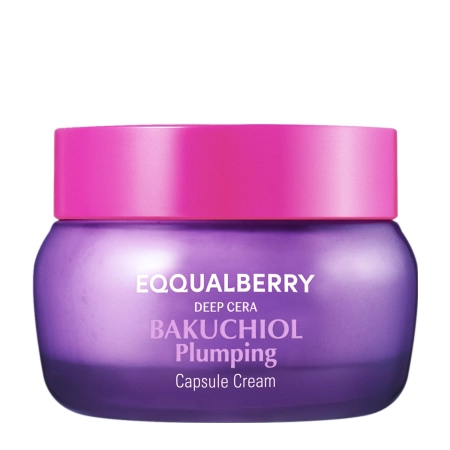 EQQUALBERRY - Bakuchiol Plumping Capsule Cream - Firming and Moisturizing Face Cream with bacchiole - 50ml