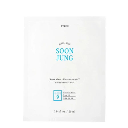 Etude House - Soon Jung Panthensoside Sheet Mask - Soothing Sheet Mask - 25ml