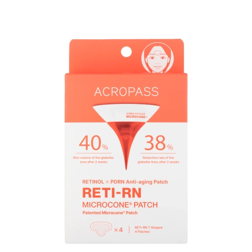 AcroPass - RETI-RN Microcone Patch T-Shaped - Firming Face Patches withRetinole and Microneedles - 4 pcs