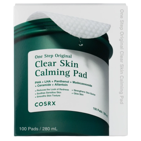 COSRX - One Step Original Clear Skin Calming Pad - Soothing Pads Purifying for Problem Skin - 280ml/100pcs