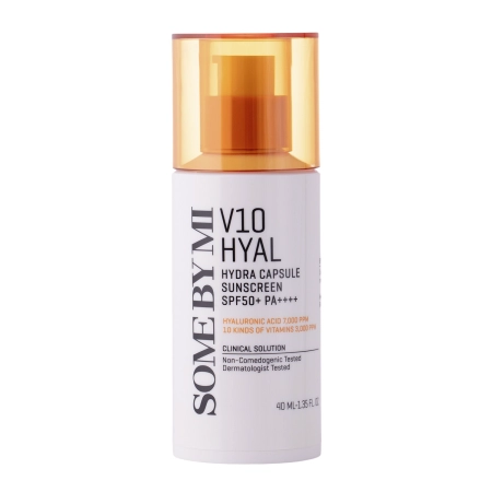 Some By Mi - V10 Hyal Hydra Capsule Sunscreen SPF 50+ PA++++ - Sunscreen Cream - 40ml
