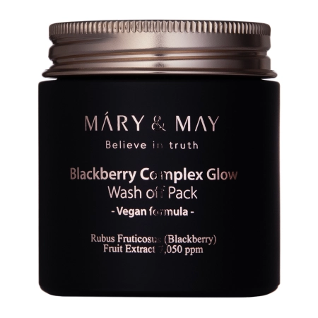 Mary&May - Vegan Blackberry Complex Glow Wash off Pack - Illuminating Clay Mask - 125g