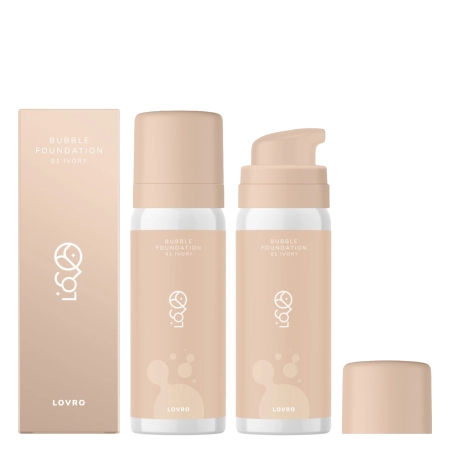 LOVRO - Bubble Foundation - Foundation with an Aerated Brightens Formula - 01 Ivory - 50ml