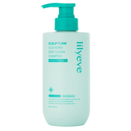 lilyeve - Scalp:Turn Cica PDRN Deep Clean Shampoo - Soothing and Cleansing Shampoo for Hair and Scalp - 500g