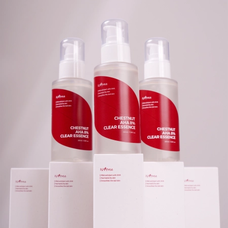 Isntree - Chestnut AHA 8% Clear Essence - Facial Essence with Lactic and Glycolic Acid - 100ml