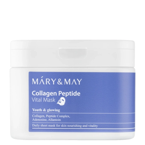 Mary&May - Collagen Peptide Vital Mask - Set of Firming Facial Masks - 30pcs