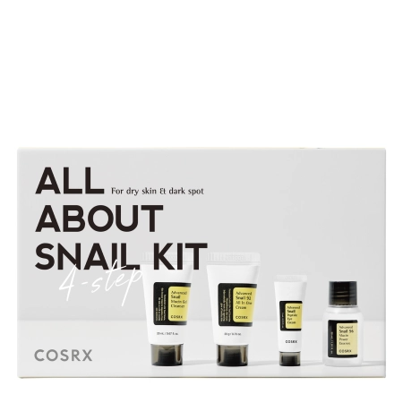 COSRX - All About Snail Kit 4-Step - Facial Care Kit with Snail Mucus - 20ml+30ml+5ml+20g