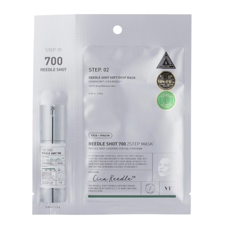 VT Cosmetics - Reedle Shot 700 2Step Mask - Firming Face Mask in a Sheet - 1.5g+25g