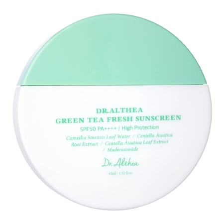 Dr. Althea - Green Tea Fresh Sunscreen SPF50+ PA++++ - Soothing Sunscreen - 45ml