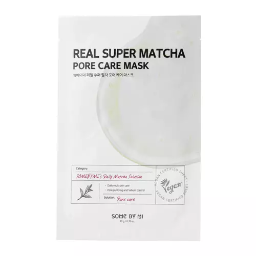 Some By Mi - Real Super Matcha Pore Care Mask - Purifying Sheet Mask - 20g