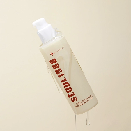K-SECRET - SEOUL 1988 Essence : Snail Mucin 97% + Rice - Soothing Essence with Snail Mucus Filter and Rice - 100ml