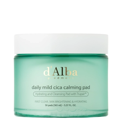 d’Alba - Daily Mild Cica Calming Pad - Soothing Face Pads with Asian Centella - 50 pcs