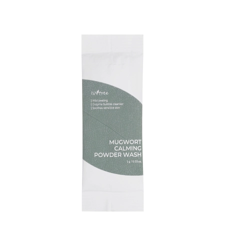 Isntree - Mugwort Calming Powder Wash - Facial Wash Powder Sachet Set - 1g x 25pcs