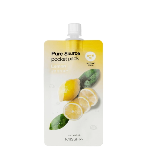 Missha - Pure Source Pocket Pack - Lemon - Brightensscrubbing Face Mask - 10ml