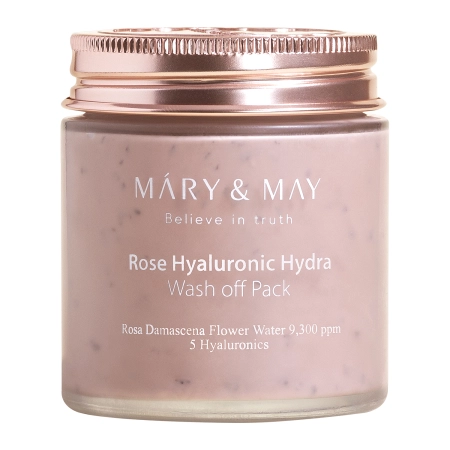 Mary&May - Rose Hyaluronic Hydra Wash off Pack - Moisturizing Mask with Clay - 125g