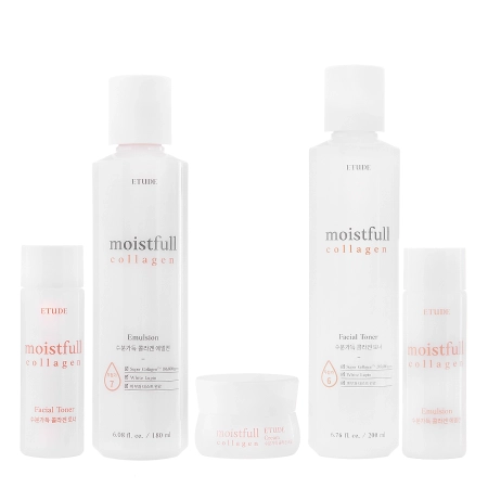 Etude House - Skin Care Kit with Collagen - 200ml+25ml+180ml+25ml+10ml