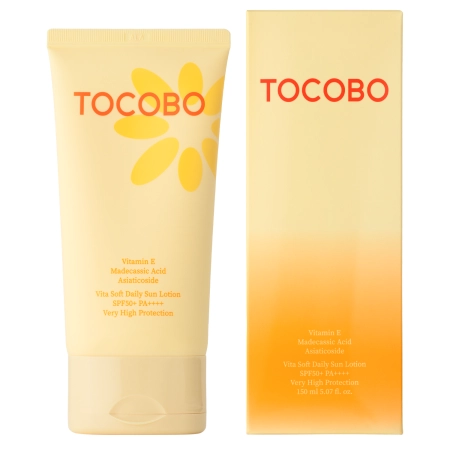 Tocobo - Vita Soft Daily Sun Lotion SPF50+ PA++++ - Lightweight Sunscreen for Face - 150ml