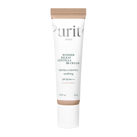 Purito Seoul - Wonder Releaf Centella BB Cream SPF30 PA+++ #21 Light Beige - BB Cream with Centella asiatica - 30ml