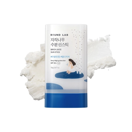 Round Lab - Birch Juice Moisturizing Sun Stick SPF/50+ PA++++ - Sunscreen Stick with Birch Juice - 19g