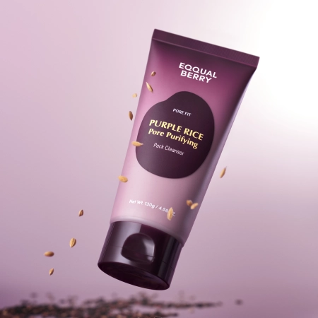 EQQUALBERRY - Purple Rice Pore Purifying Pack Cleanser - Purifying Face Wash - 130g