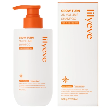 lilyeve - Grow:Turn 3D Volume Shampoo - Strengthening Shampoo for Hair and Scalp - 500g