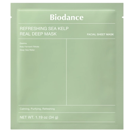 Biodance - Refreshing Sea Kelp Real Deep Mask - Soothing and Moisturizing Face Mask - 1pc/34g