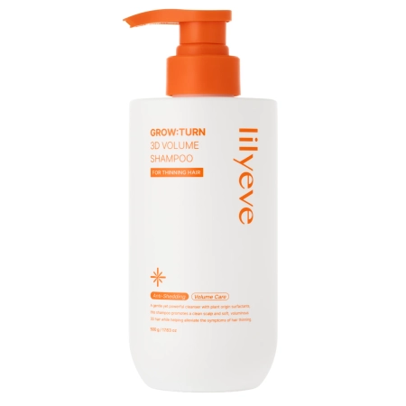 lilyeve - Grow:Turn 3D Volume Shampoo - Strengthening Shampoo for Hair and Scalp - 500g