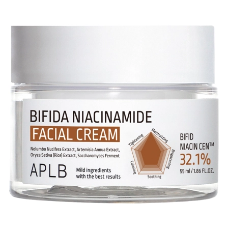 APLB - Bifida Niacinamide Facial Cream - Pore Narrowing Cream with Niacinamide - 55ml
