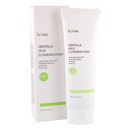 iUNIK - Centella Mild Cleansing Foam - Gentle Cleansing Foam with Centella Asiatica - 120ml
