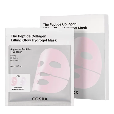 COSRX - Peptide Collagen Glow Hydrogel Mask - 34g x 3pcs
