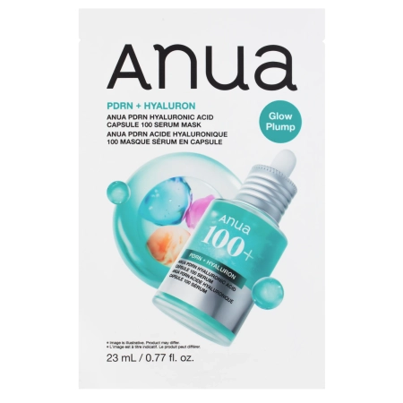 Anua - PDRN + Hyaluron 100 Serum Mask - Moisturizing and Brightens Brightening Sheet mask - 23 ml