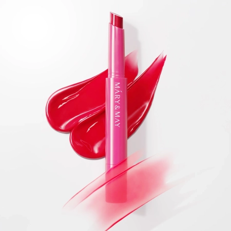 Mary&May; - Blooming Glow Lip - Tinted Lip Balm - 02 Ruby Blossom - 1.7 g
