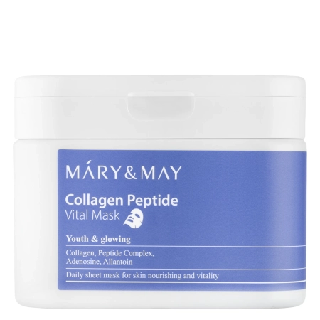 Mary&May - Collagen Peptide Vital Mask - Set of Firming Facial Masks - 30pcs