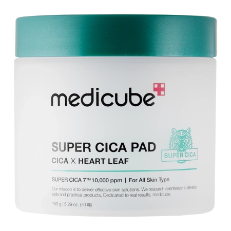 Medicube - Super Cica Pad - Exfoliating and Soothing Face Pads - 70pcs/150g