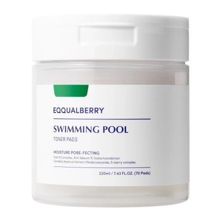 EQQUALBERRY - Swimming Pool Toner Pads - Moisturizing Facial Pads - 70pcs/220ml