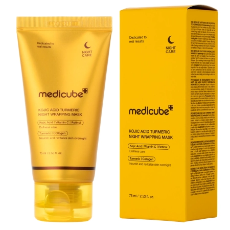 Medicube - Kojic Acid Turmeric Night Wrapping Mask - All Night Smoothing Mask with Kojic Acid - 75ml