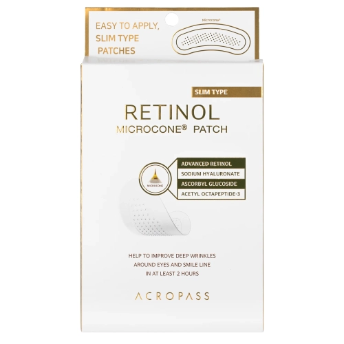 AcroPass - Retinol Microcone Patch Slim Type - Firming Patches with Retinoland Microneedles - 3 packs of 2